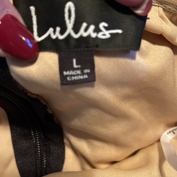 Lulus Lenaya Black Crochet Lace Midi Dress NWT Sz L - Picture 6 of 6